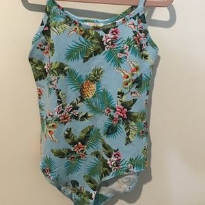 Tropical Print Forever 21 Bodysuit